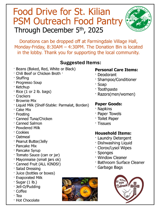 Food Drive for St Kilian 11-2025